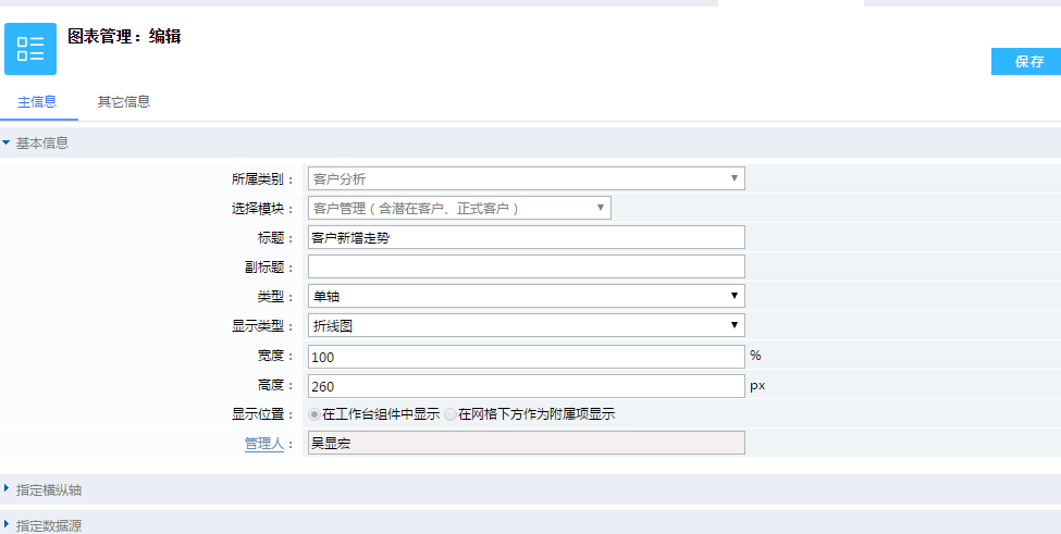 鵬為CRM圖表的管理 鵬為CRM圖表的管理